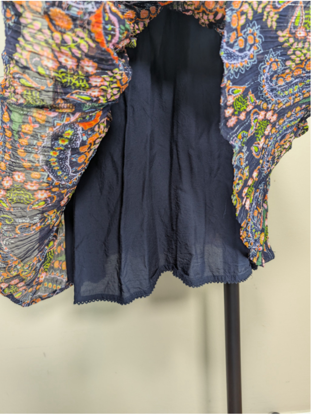 Anthropologie 0 Elmira Tiered Ruffle Midi Sleeveless Floral Paisley Sheer - Picture 7 of 14
